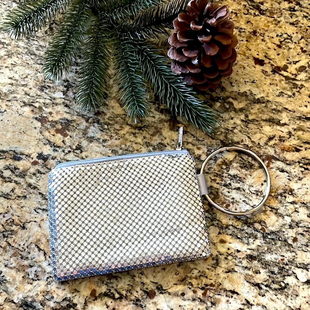 Silver Mesh Clutch with Bangle handle - Picture 11 of 11